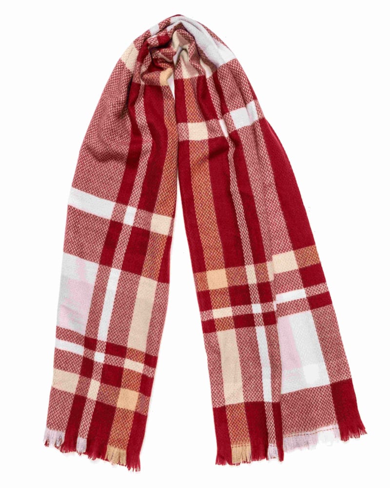Front of a size One Size Plaid Fashion Winter Long Tweed Scarves Red in RED by Cocoboo. | dia_product_style_image_id:310555